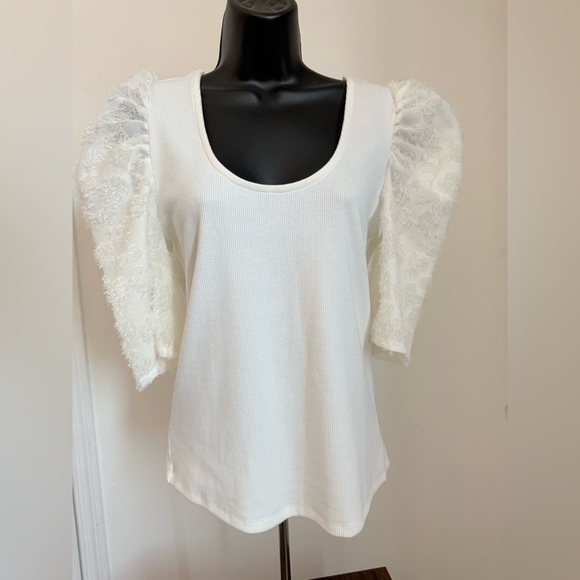 Maurices Ivory Ribbed Knit Top - Picture 3 of 8